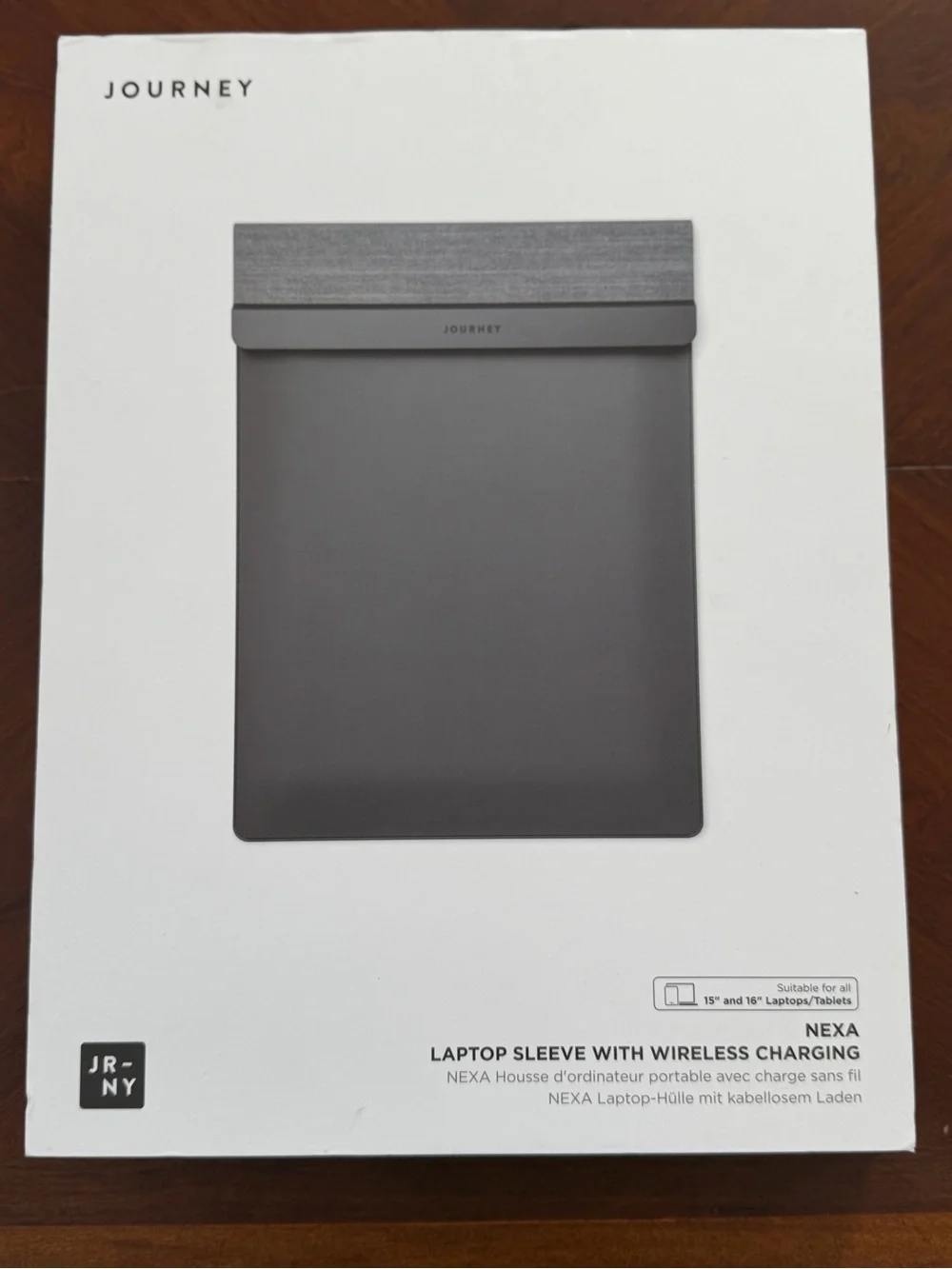 Nexa Gray Laptop Sleeve with Wireless Charging